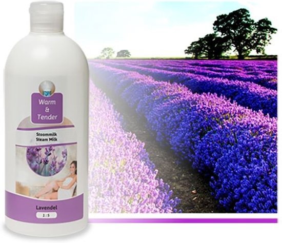 Warm & Tender - Lavendel Stoombadmelk 500 ml Lavendel stoombad melk voor in uw stoomcabine