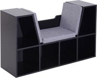 Homcom Boekenplank - Spaanplaat - 102x30x61cm - Zwart