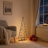 vidaXL Metalen kerstboom KUOPIO 90 cm Metaal Zwart