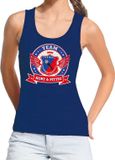 Bellatio Decorations Kort en Pittig Blauw Dames Tanktop S