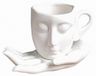 Tasse et soucoupe - Céramique avec changement de couleur - Blanc