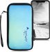 kwmobile hoesje voor smartphones XL - 6,7/6,8" - hoes van Neopreen - Smile en Hartje design - blauw / turquoise
