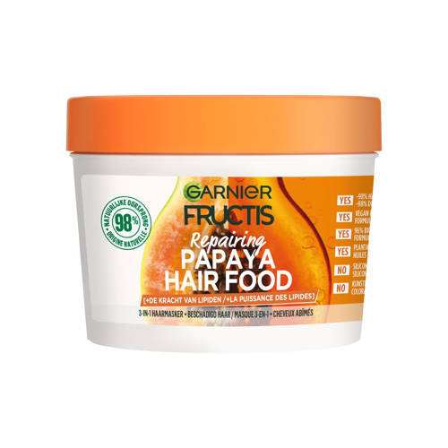 Garnier Garnier Fructis Hair Food Papaya haarmasker - 400 ml - Beschadigd haar