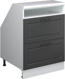 Vicco Rion Kast voor schuine wand – 60 x 81.6 cm met 2 laden, kastromp 60 cm diepte Antraciet landhuis