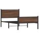 Maison Exclusive Lit en métal design, finition imitation chêne, sans matelas, dimensions 100x190 cm