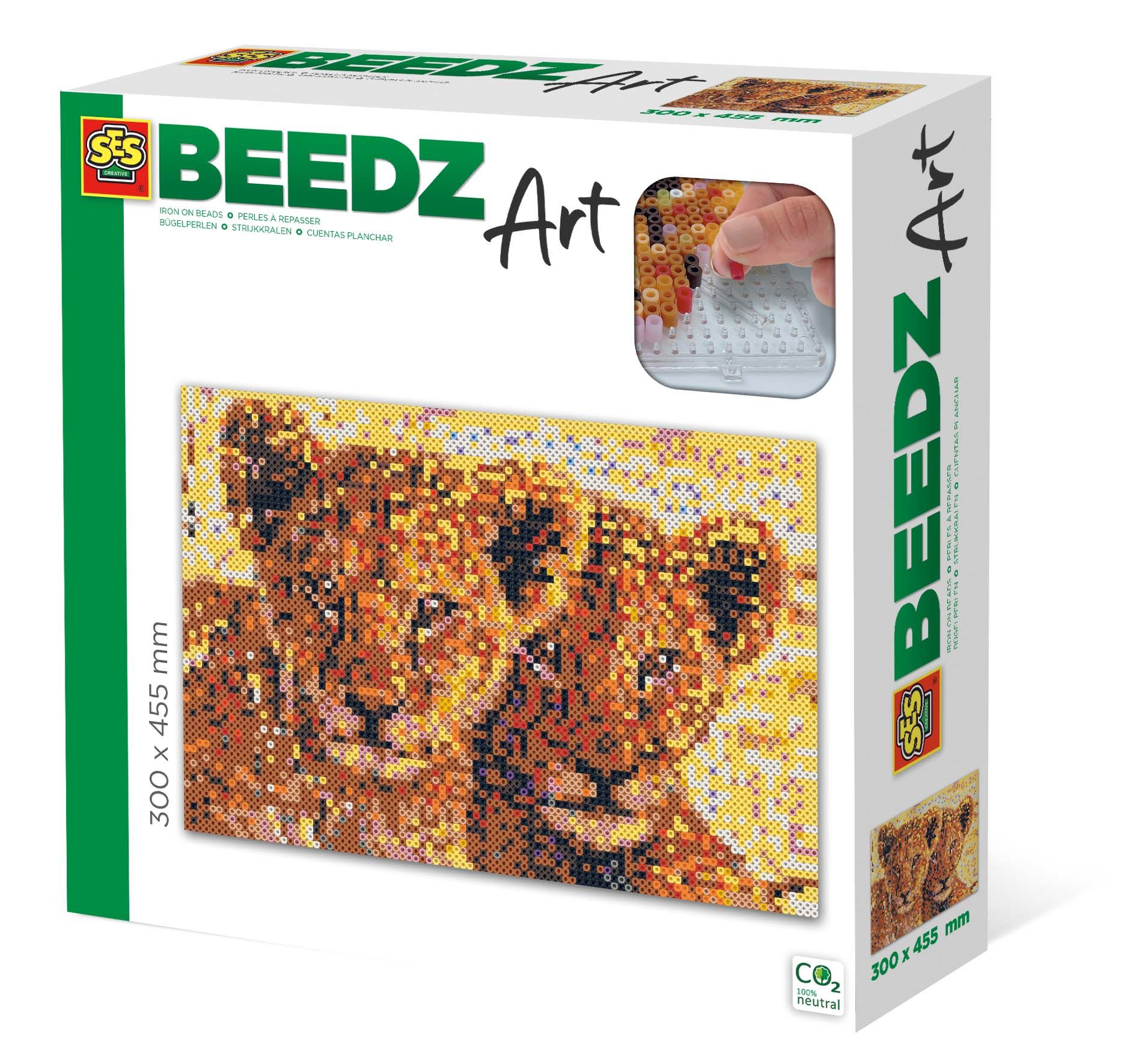 SES Creative Beedz art - Leeuwen welpen Mozaïekset Meerkleurig