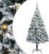 vidaXL Sapin de Noël artificiel Blanc 210 cm PVC Acier Plastique