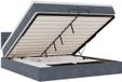 vidaXL Lit plateforme avec matelas et éclairage LED, gris foncé, 200x200 cm, velours