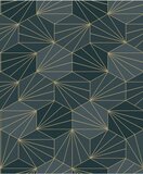 Dutch Wallcoverings Galactik dessin groen/goud L949-01