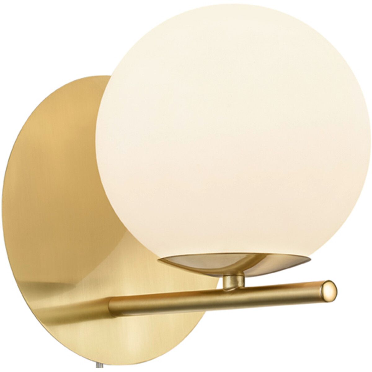 BES LED Trion Pora Wandlamp - E14 - Rond - Mat Goud - Aluminium - 20cm