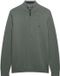 Superdry - Essentials Katoenen Trui met Halve Rits - Heren - Lily Pad Green Marl - L