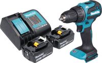Makita DDF 490 SG accuboormachine 18 V 65 Nm 1/2" borstelloos + 2x accu 6.0 Ah + lader