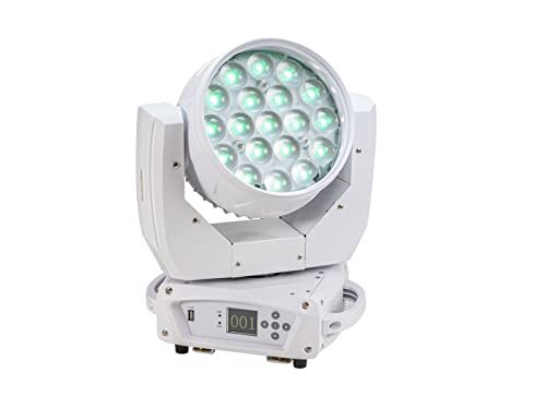 EUROLITE LED TMH-X4 Moving-Head Wash Zoom ws, washlight met 19 sterke 15 watt leds (4-in-1), motorische zoom en witte behuizing