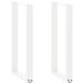 VidaXL Pieds de table de bar 2 pièces forme en U 60x100-101 cm Acier Blanc