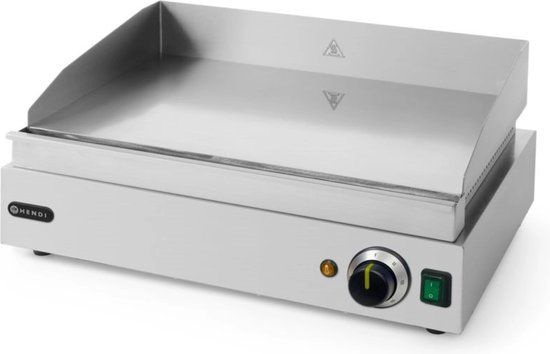 Hendi Blue Line - Grillplaat - 55 x 38 cm - Vlakke plaat - 2400W - RVS