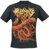 Burning Witches T-shirt - Snake - S tot XXL - voor Mannen - zwart
