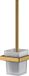 Plieger Altea brosse WC avec support – Montage mural – Or brossé