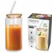 Adler Verre mok met bamboe deksel & riet - 460ml - Eco vriendelijk