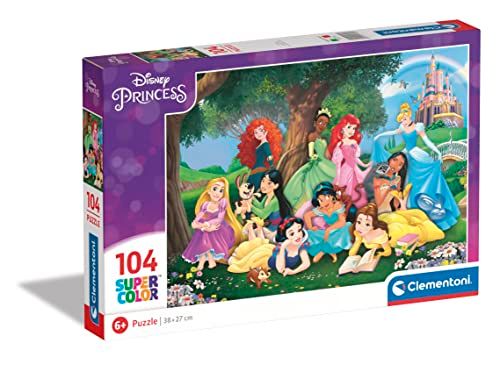 Clementoni - Disney Princess Supercolor Princess - 104 stuks - Puzzel - 6 jaar+