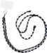 Smartphonica Lanyard Universal - verstelbaar afneembaar koord voor mobiele telefoon - 150 CM - Telefoonketting Zwart Wit
