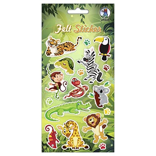 Ursus 59550005 Felt Sticker Jungle, kleurrijk