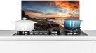 KitchenYeah Spatscherm keuken 60x30 cm - Kookplaat achterwand Strand - Stenen - Avond - Lucht - Natuur - Muurbeschermer - Spatwand fornuis - Aluminium