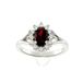 Beneto Exclusive Ring Charmante Ring met bordeauxrood Garnet GRAAGG4 - Circuit: 50 mm SBX0090-50