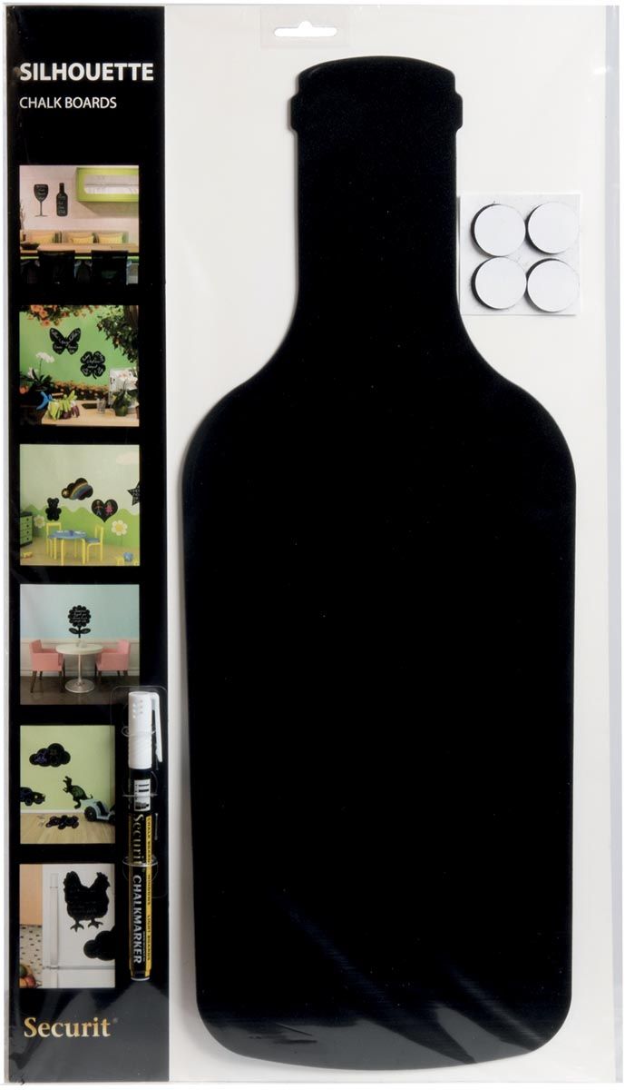 Securit Muurkrijtbord Fles FT 30 x 50 cm