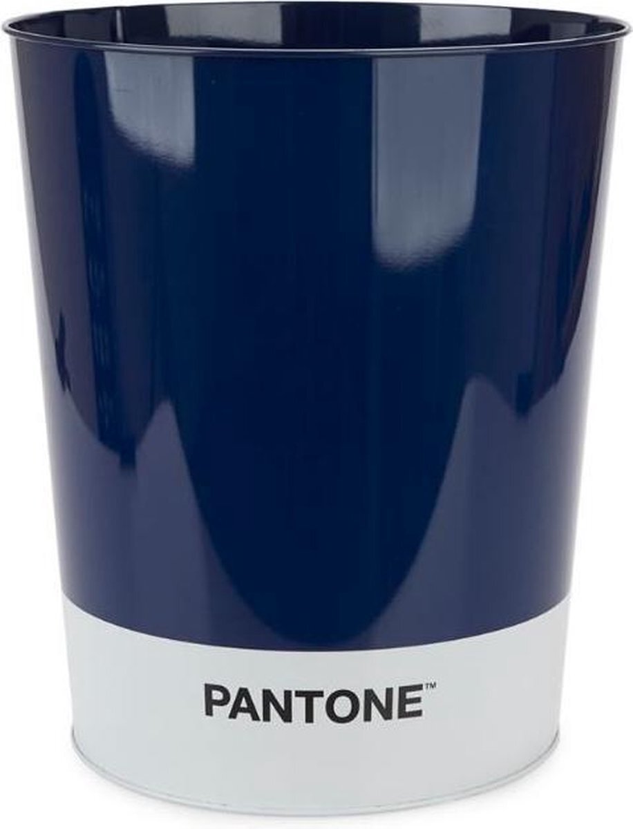 Balvi afvalbak Pantone 10 liter tin blauw/wit