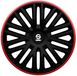 Sparco SPC1685BKRD Set Wielhoezen Bergamo 16" Zwart/rood