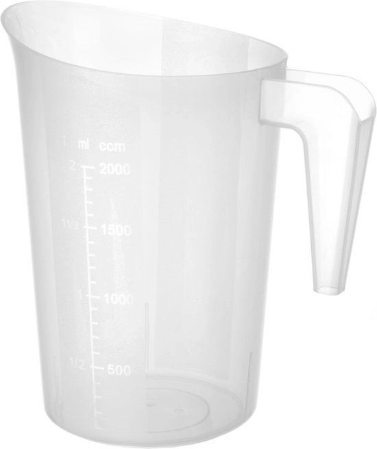 HENDI Stapelbare maatbeker – 5 liter – reliëf schaalverdeling – vaatwasmachinebestendig