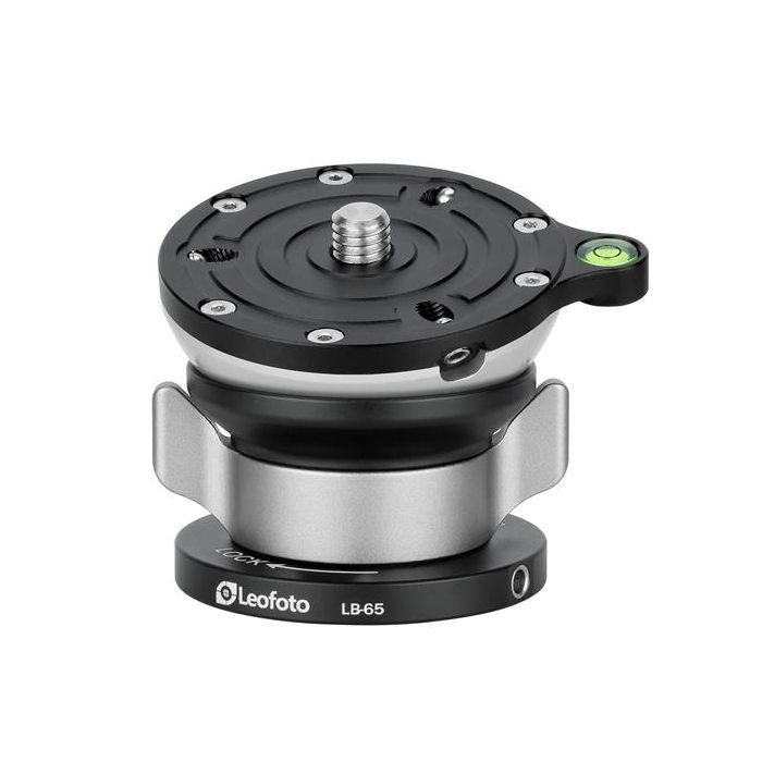 Leofoto LB-65 Leveling Base - Shoe Mount Adapter - Aluminum, Black
