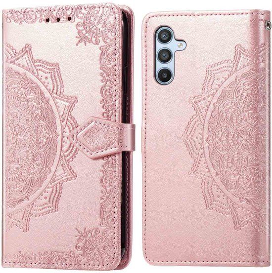 imoshion Hoesje - Geschikt voor Samsung Galaxy A56 (5G) - Mandala Bookcase - Rosé Goud