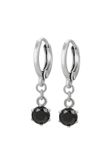 Gaya Earrings 14 karaat Koper Zilver Zwart 2.40 cm