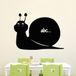 Ambiance Sticker Leisteen schoolbord - Muurstickers, zelfklevend, afwasbaar, silhouet slak, H80 x L110 cm