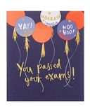 UK Greetings Het passeren van examens kaart voor haar/vrouw/vriend met envelop - meerdere ballonnen ontwerp