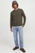 JACK & JONES Jjblake knit crew neck regular fit - homme pull mélange de coton à col rond - vert (rosin)