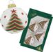 Krebs Kerstballen - 16 stuks - Wit met Kerstboom - Glas - 7 cm