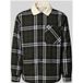 JACK & JONES Fleece jas 'JJZAC' donkerbruin / zwart / wit