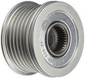 HELLA 9XU 358 039-211 Dynamovrijloop - Schroefdraadmaat: M14x1,5 - Aantal groeven: 6 - Met kap