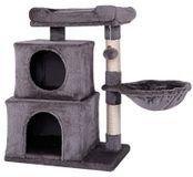 Arbre à chat avec balle en peluche et couchage - hauteur 70 cm