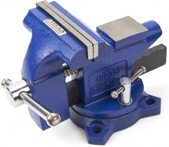 HBM 115 mm bankschroef met pijpklem