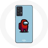 Maniacase Samsung Galaxy A32 5G Among Us videospel Blauwe achtergrond