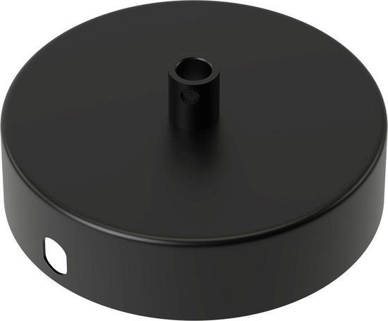Calex Plafondkap 1 snoer - Ø10 cm - metaal - zwart - rond