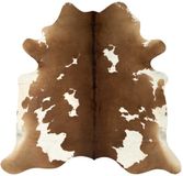 vidaXL - Vloerkleed - 180x220 cm - Echte Koeienhuid - Bruin en Wit