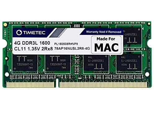 Timetec Hynix IC Apple DDR3 1600MHz PC3-12800 SODIMM Memory Upgrade For MacBook Pro 13-inch/15-inch Mid 2012, iMac 21.5-inch Late 2012/Early 2013,27-inch Late 2012/ 2013,Retina 5K display Late 2014/Mid 2015,Mac mini Late 2012/ Server (4GB)