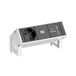 Bachmann DESK2 1xCEE7/3 USB Oplader, Stroom 0,2m GST18 RAL9010