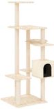 vidaXL Arbre à chat avec poteaux à gratter en sisal 142 cm crème