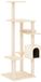 vidaXL Arbre à chat avec poteaux à gratter en sisal 142 cm crème