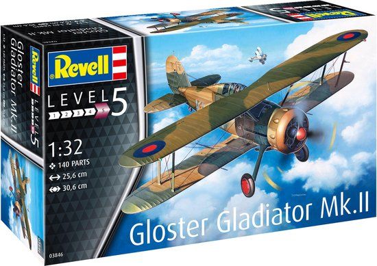 Revell Modelbouwpakket Militaire voertuigen - 03846 Gloster Gladiator Mk. II Plastic - 1:32 - Modelbouw
